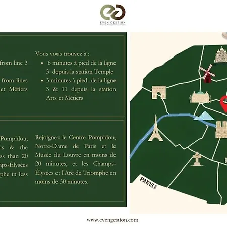 Luxueux 2 Bedrooms - Le Marais - 3 # Ac Apartment *